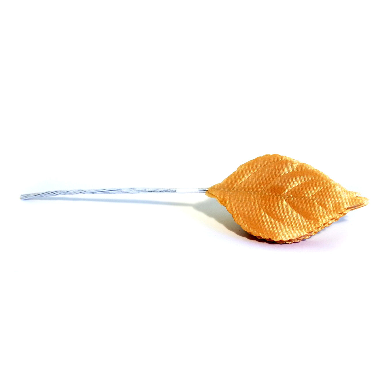 12 Stem Satin Rose Leaves - Champagne