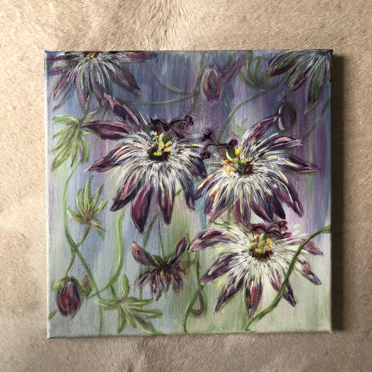 Small Passiflora Study Acrylic Painting